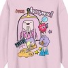 Adventure Time Princess Bubblegum Math Finn & Care Jake Crew Neck Long Sleeve Cradle Pink Adult Sweatshirt - 2 of 2