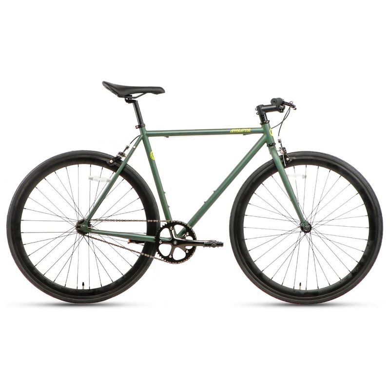 AVASTA BA9002WF-6 700C 50 Inch Single Speed Loop Fixed Gear Urban Commuter Fixie Bike with High-TEN Steel Frame for Adults 5' 1" to 5' 6", Green, 2 of 7
