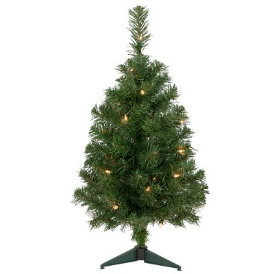 Northlight Pre-Lit Medium Oakridge Noble Fir Artificial Christmas Tree - 2' - Clear Lights