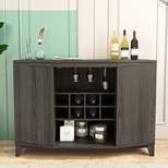 51" Classic Wood Buffet Bar Cabinet with Wine Rack - Home Essentials