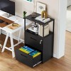 Mlezan 2-Drawer File Cabinet: Metal, Lockable Printer Stand for Home or Office. Fits Letter/Legal/F4/A4 Hanging Files, Compact and Functional. - 2 of 4