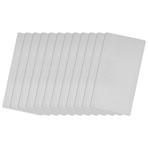 Unique Bargains Stainless Steel DIY Laser Printing Office Engraving Blank Card 12 Pcs - 1 of 4