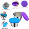 10 pcs Stainless Steel Salad Dressing Container to Go,2.4oz Small Condiment Containers with Leakproof Silicone Lids, 70ml 6 Colors + 50ml 4 Colors - 4 of 4