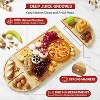 GustoWave 28in 3-Piece Magnetic Bamboo Cheese Board Set - 2 of 4