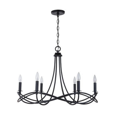 Capital Lighting Sonnet 6 - Light Chandelier in  Matte Black