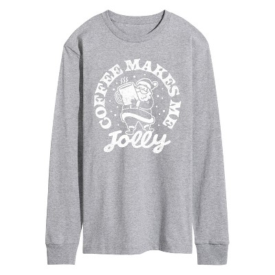 Men's - Instant Message - Coffee Makes Me Jolly Long Sleeve Graphic T-Shirt