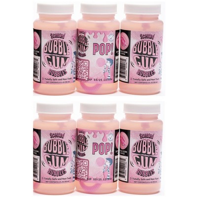 Atomic Bubbles: Bubble Love Bubblegum Scented Bubbles - 6 pack - 4oz Bottles