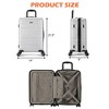 Costway 20''  Luggage Hardside Suitcase w/Spinner Wheel & TSA Lock Black/Silver - 4 of 4