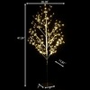 LuxenHome Lighted LED 3.9Ft Artificial Birch Tree with Prelit Branches with Metal Base White - 4 of 4