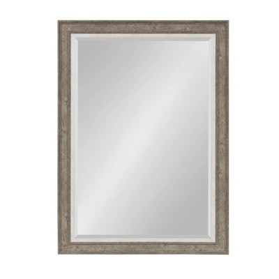 30" x 42" Woodway Framed Wall Mirror Gray - Kate and Laurel