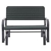 Lake Font Patio Gliding Bench - Dark Green - CorLiving: 2-Person Seating, UV & Weather-Resistant, Steel Frame - 3 of 4