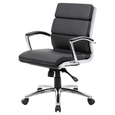 High Back Leather Plus Chair Black - Boss Office Products : Target