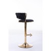 CAVINAS 24"-32"Luxury Velvet Bar Stools,Set of 2,Swivel Barstools with Adjustable Lifting,Counter Height Stools,Woven Back&Footrest - 2 of 4