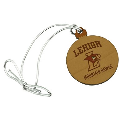 Lehigh University Mountain Hawks Logo Mini Small Tiny Wood Christmas Tree Holiday Ornament