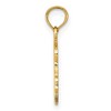 Black Bow Jewelry 14k Yellow Gold Flat Profile Girl Head Pendant, 12mm (7/16 inch) - 2 of 4