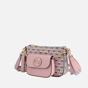 MKF Collection Ciri Crossbody Women's Double Bag Versatile, Monogram Design by Mia K - 1 of 4