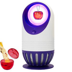 Automatic UV Mosquito & Fruit Fly Trap - Magnetic Indoor Bug Zapper for Gnats, No Mosquito Paper Needed, White (1 Pack) - 1 of 4