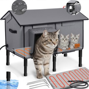 Gimars Indestructible Heated Cat Houses for Outdoor Cats - 1 of 4