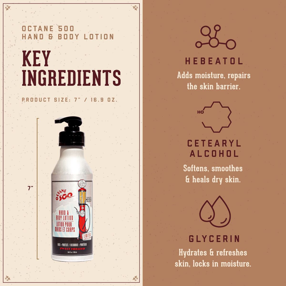 18.21 Man Made Hydrating Sweet Tobacco Hand and Body Lotion for Dry Skin, 16.9 fl oz - thumbnail 4