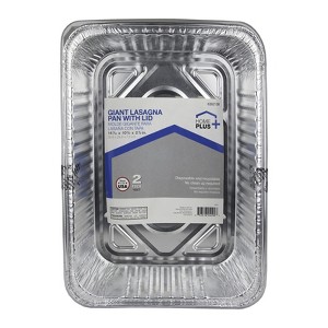 Home Plus Durable Foil 10-5/8 in. W X 14-7/16 in. L Lasagna Pan Silver 2 pc (Case of 12) - 1 of 1