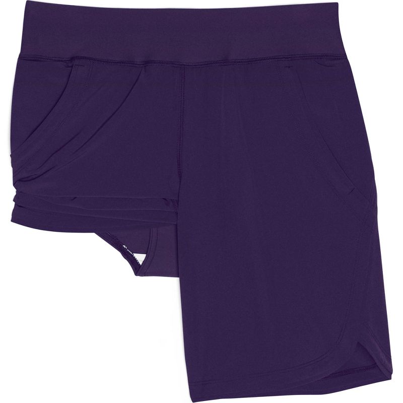 Lands' End Women's 9" Quick Dry Elastic Waist Modest Board Shorts Swim Cover-up Shorts with Panty, 5 of 7