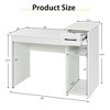 Costway Computer Desk PC Laptop Table w/ Drawer and Shelf Home Office Furniture White - 4 of 4