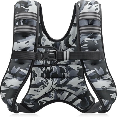 Attop Weighted Vest 6-30 lbs for Exercise, Strength Training, Running, Fitness, Muscle Building, Weightlifting, Black and White