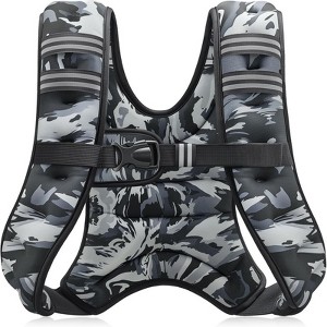 Attop Weighted Vest 6-30 lbs for Exercise, Strength Training, Running, Fitness, Muscle Building, Weightlifting, Black and White - 1 of 4