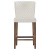 New Pacific Direct Albie Diamond Stitching PU Leather Counter Stool - White / Danburry White (Pack of 1) - 2 of 4