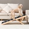 VEVOR Dog Ramp, Folding Pet Ramp for Bed, Adjustable Dog Ramp for Small, Large, Old Dogs & Cats, Wooden Pet Ramp with 39.3" Long Ramp - 2 of 4