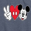 Women's - Disney - Peace Love Mickey Short Sleeve Graphic T-Shirt - 2 of 4