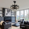 Bella Depot 18" Industrial Balck Caged Ceiling Fan with Light kit and Remote Control, 6-Speed Reversible Motor - 3 of 4