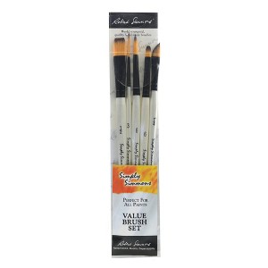 Robert Simmons Simply Simmons Short Handle Brush Sets, Pure Spring Watercolor Set, 5-Piece - 1 of 1
