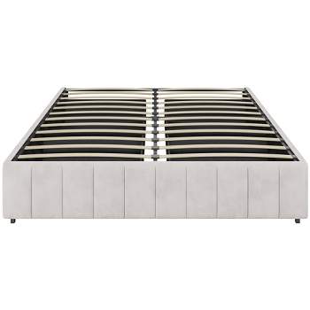 Yaheetech Upholstered Bed Frame Without Headboard With 4 Storage Drawers