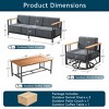 Outdoor Swivel Rocker Patio Chairs High Back Wicker Patio Furniture - 2 of 4