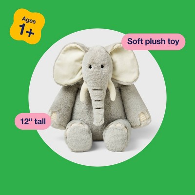 Детские мягкие игрушки Gigglescape 12" Gray Elephant Stuffed Animal — фото 4