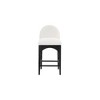 Meridian Furniture,Waldorf Cream Boucle Fabric Stool - 3 of 4