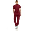 Hey Collection Women Scrubs Set 4-Way Stretch Mock Neck Top with Straight Leg Scrub Pants with Four Pockets - 2 of 4