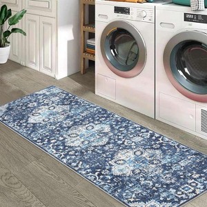 Washable Folding Shaggy Carpet, Non-Slip Stain Resistant Floor Mat, Living Room, Bedroom, Kitchen, Guest Room Entrance, Home Decoration - 1 of 4