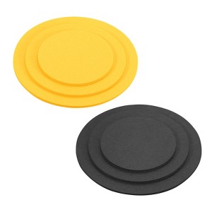 Unique Bargains Reversible Non-slip Heat Insulation Strong Water Absorption Plant Saucer 1 Set - 1 of 4