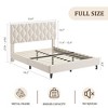 with Adjustable Headboard, Upholstered Platform Bed with Sturdy Wood Slats Support, No Box Spring Needed, Easy Assembly - 2 of 4