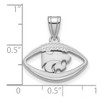 Black Bow Jewelry Sterling Silver Kansas State Wildcats NCAA Pendant - 3 of 4