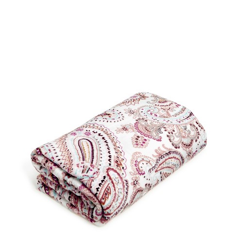 Vera Bradley Women's Fleece Plush Throw Blanket Full/queen Sand Paisley ...