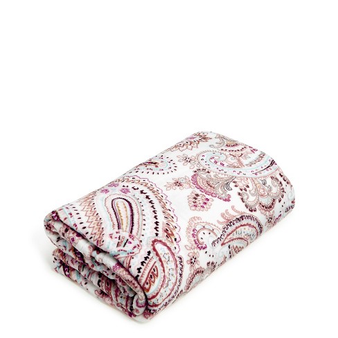 Vera Bradley Women s Fleece Plush Throw Blanket Full Queen Sand Paisley