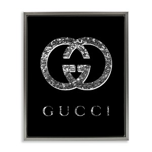Stupell Industries Black Glam Fashion Symbol Floater Framed Canvas Wall Art - 1 of 4