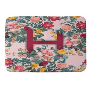 Deny Designs Burcu Korkmazyurek Summer Botanical Monogram Memory Foam Bath Mat - 1 of 4