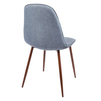 Transitional High-Back Upholstered Side Chair in Blue