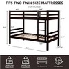 Kumasinova Bunk Bed with Thick Posts,Wood Bunk Bed with Ladder,High Guardrail for Kids Teens Bedroom,No Box Spring Needed - 3 of 4