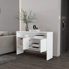 GlasFlength Decorative Storage Cabinets Modern Open Shelf Console Table Simple Design for Living Room Entryway, White, 47.2"*14"*31.8" - 4 of 4