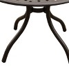 42" Modern Mesh Aluminum Round Patio Dining Table - Brown - Oakland Living - 4 of 4